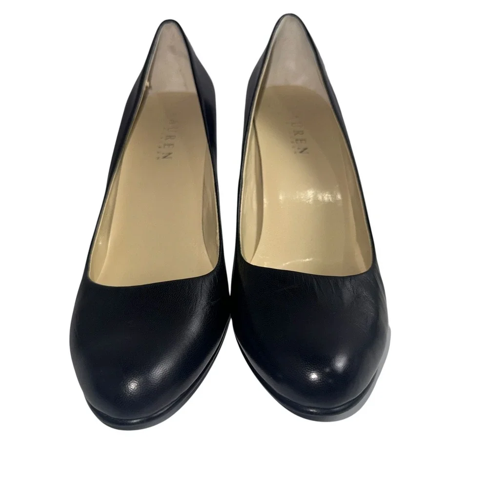 Lauren by Ralph Lauren Zamora Pump Women's High Heel - Size 8B- Black Leather